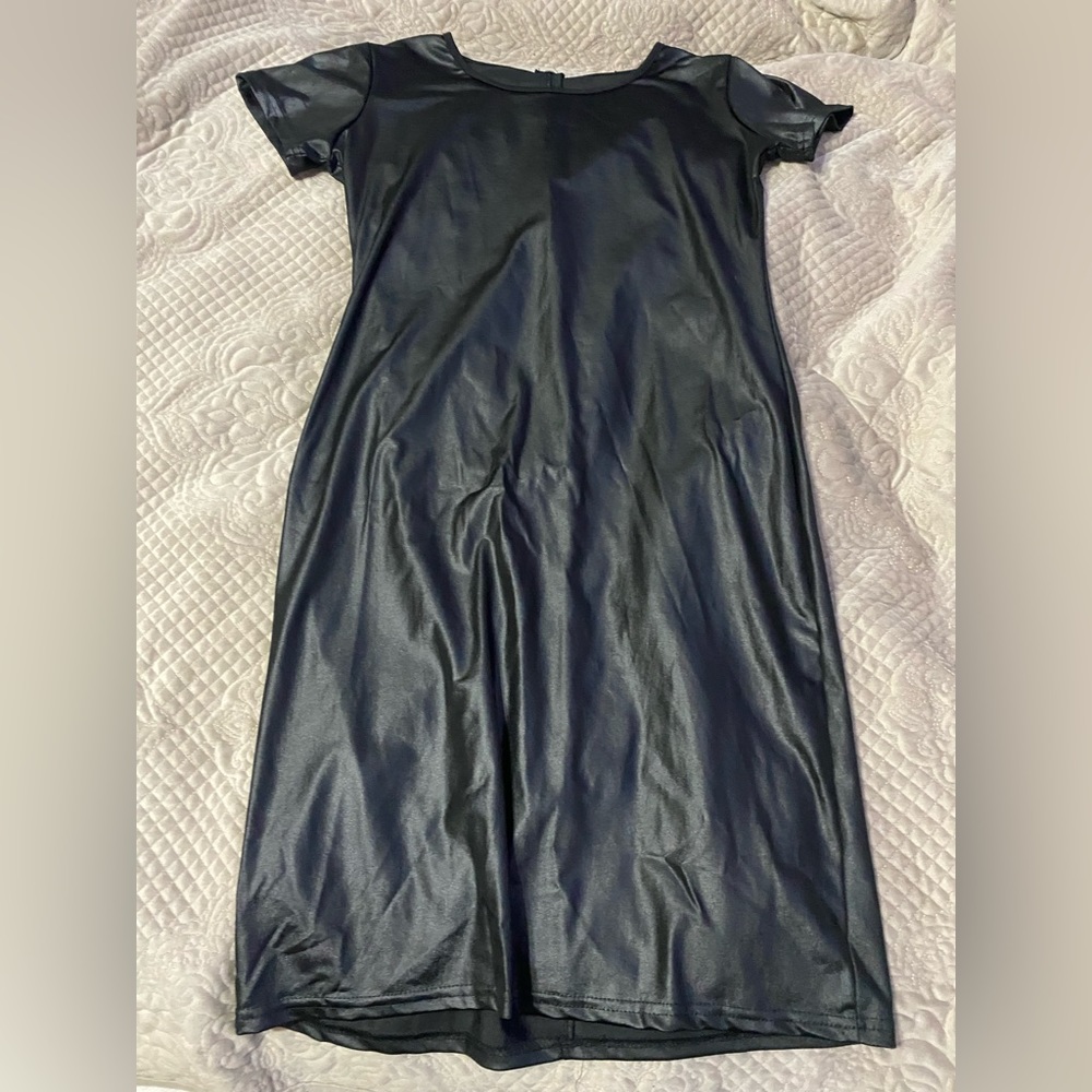 Leather looking dress
